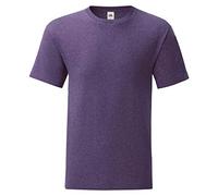 Fruit of the Loom Pack de 5 camisetas Iconic T para hombre, tallas S-5XL, Morado Jaspeado, L