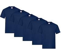 Fruit of the Loom - Pack de 5 camisetas para hombre, de algodón pesado, M, L, XL, XXL, 3XL, colores surtidos, M