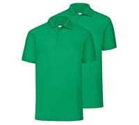 Fruit of the Loom Pack doble 65/35 Polo + bolsa de deporte gratis MyShirt, Maiggrün + Myshirt Turnbeutel, L