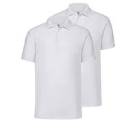Fruit of the Loom Pack doble 65/35 Polo + bolsa de deporte MyShirt gratis, color: negro, Blanco + bolsa de tela Myshirt gratis, XL