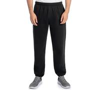 Fruit of The Loom Eversoft Fleece Joggers with Pockets, Relaxed Fit, Moisture Wicking, Breathable, Tapered Sweatpants Pantalones Deportivos, Negro, 34-37 para Hombre