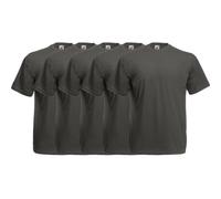 Fruit of the Loom Paquete de 5 camisetas de tejido económico de peso medio T, gris, XL