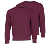 Fruit of the Loom Paquete doble clásico de sudadera con bolsa de tela MyShirt, Borgoña + bolsa de tela Myshirt gratis, M