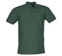 Fruit of the Loom Polo 65/35 | Polo de fácil cuidado de 65% poliéster (reciclado) y 35% algodón - Clásica tira de tres botones - lavable hasta 60 °C, Verde botella., M