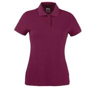 Fruit of the Loom- Polo de Manga Corta 65/35 para Mujer (XS/Vino)