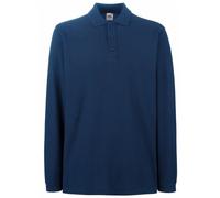 Fruit Of The Loom - Polo de manga larga para hombre azul navy XXL