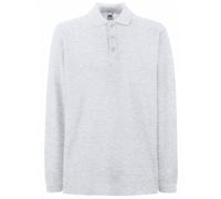 Fruit Of The Loom - Polo de manga larga para hombre Grigio cenere Small