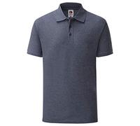 Fruit of the Loom Polo para hombre, Azul marino jaspeado., L