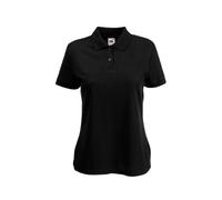 Fruit of the Loom Polo para mujer Negro M