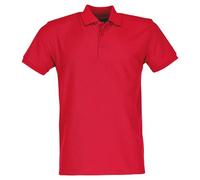 Fruit of the Loom Polo pesado 65/35, unisex, resistente y de fácil cuidado, tira de tres botones, lavable hasta 60 °C, apto para secadora, rojo, S