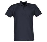 Fruit of the Loom Polo pesado 65/35, unisex, resistente y de fácil cuidado, tira de tres botones, lavable hasta 60 °C, apto para secadora, azul oscuro, S