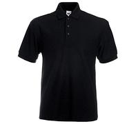 Fruit of the Loom - Polo Pique de Manga Corta Grueso Modelo 65/35 Hombre Caballero (2XL) (Negro)