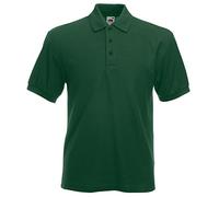 Fruit of the Loom - Polo Pique de Manga Corta Grueso Modelo 65/35 Hombre Caballero (3XL) (Verde Botella)