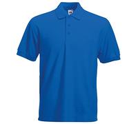 Fruit of the Loom - Polo Pique de Manga Corta Grueso Modelo 65/35 Hombre Caballero (Mediana (M)) (Azul)