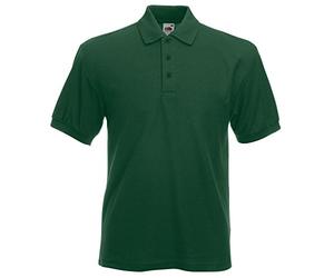 Fruit of the Loom - Polo Pique de Manga Corta Grueso Modelo 65/35 Hombre Caballero (Mediana (M)) (Verde Botella)