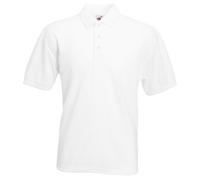 Fruit of the Loom - Polo Pique de Manga Corta Modelo 65/35 Hombre Caballero - Verano (3XL) (Blanco)