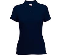 Fruit of The Loom - Polo piqué”Ÿ de Manga Corta, para Mujer Azul Azul Marino Profundo L