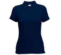 Fruit of The Loom - Polo piqu锟 de Manga Corta, para Mujer Azul Azul Marino Profundo S