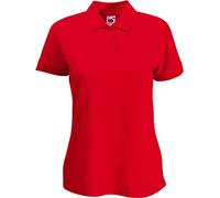 Fruit of The Loom - Polo piqué”Ÿ de Manga Corta, para Mujer Rojo Rosso L