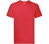 Fruit of the Loom Premium Tee Single, Camiseta manga corta para Hombre, Rojo (Red), Small