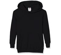 Fruit of the Loom Pull-Over Classic Hooded Sweat Sudadera, Negro (Black), 12-13 años para Niños