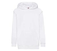 Fruit of the Loom Pull-over Classic Hooded Sweat, sudadera Niños, Blanco (White), 7-8 años