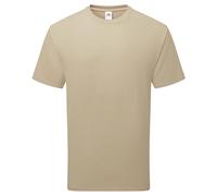 Fruit of the Loom Pure Cotton T | Camiseta para hombre y mujer | 100% algodón orgánico, cuello redondo, corte clásico, etiqueta Tear-Away | Camiseta básica sostenible, arena del desierto, XXL