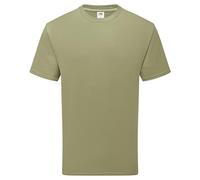 Fruit of the Loom Pure Cotton T | Camiseta para hombre y mujer | 100% algodón orgánico, cuello redondo, corte clásico, etiqueta Tear-Away | Camiseta básica sostenible, Classic Olive, 3XL