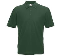 Fruit of The Loom Raglan Sleeve Polo, Vert Bouteille, Small para Hombre
