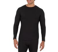Fruit of the Loom Recycled Waffle Thermal Underwear Crew Top (1 and 2 Packs) Camiseta de Pijama, Negro, L para Hombre