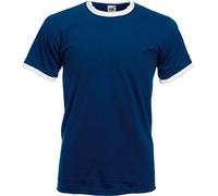 Fruit of the Loom Ringer - Camiseta marine/weiss S