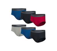 Fruit of the Loom Ropa Interior de algodón (Regular & Big Man) Cierre, Slip-Pack de 6-Surtido, XL 4 para Hombre