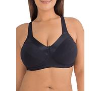 Fruit of the Loom Seamed Soft Cup Wirefree Cotton Bra with Satin Trim Sujetadores, Opaco, Negro Tono, 100D Mujeres