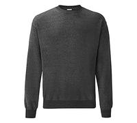 Fruit of the Loom Set-In Sudadera XL, Dark Heather, Color gris oscuro jaspeado., XL