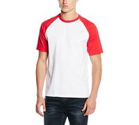 Fruit of the Loom SS008M, Camiseta Para Hombre, Blanco (White/Red), Large