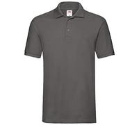 Fruit of the Loom Ss033m - Polo, Hombre, Gris (Heather Grey), Large