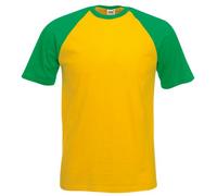 Fruit of the Loom Ss040m, Camiseta Para Hombre, Amarillo (Sunflower Yellow/Kelly Green), XX-Large