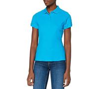 Fruit of the Loom Ss078m - Polo Mujer, Azul (Azure Blue), Large