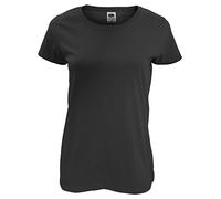 Fruit of the Loom Ss129m, Camiseta Para Mujer, Negro, XS (Talla fabricante 8)