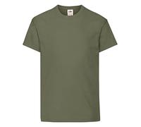 Fruit of the Loom SS132B, Camiseta para Niños, Green (Bottle Green), 12-13 años (Talla del fabricante 152)