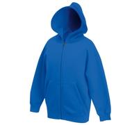 Fruit of the Loom - Sudadera básica con Capucha diseño Jacket Unisex niños niñas (12-13 años/Azul)