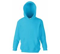 Fruit of the Loom - Sudadera clásica con capucha para niños, unisex, sin cremallera Azul Azure Blue 12 años