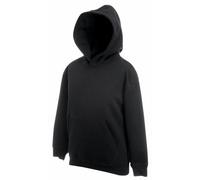 Fruit of the Loom - Sudadera clásica con capucha para niños, unisex, sin cremallera Negro negro 12 años