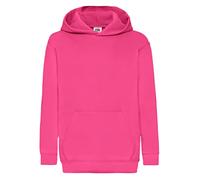 Fruit of the Loom - Sudadera clásica con capucha para niños, unisex, sin cremallera Rosa fucsia 14 años