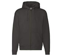 Fruit of The Loom - Sudadera con Cremallera y Capucha Modelo Zip Through Hombre/Caballero (2XL/Carbón)