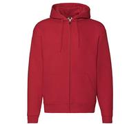 Fruit of the Loom - Sudadera con Cremallera y Capucha Modelo Zip Through Hombre/Caballero (Grande (L)) (Rojo)