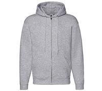 Fruit of The Loom - Sudadera con Cremallera y Capucha Modelo Zip Through Hombre/Caballero (Mediana (M)/Gris)