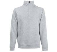 Fruit of the Loom - Sudadera con Cuello con Cremallera Hombre Caballero (Mediana (M)/Gris)