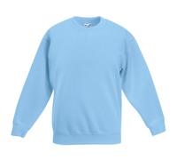 Fruit Of The Loom - Sudadera de Cuello Redondo clásico, manga larga - para niño azul claro 7-8 Years