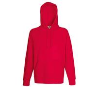 Fruit of the Loom - Sudadera Ligera con Capucha Modelo (240 gsm) Hombre/Caballero - Gym/Correr (Grande (L)) (Rojo)